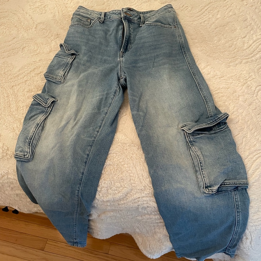Express Blue Straight Leg Jeans